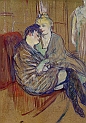 LAUTREC HENRI DE TOULOUSE (1864-1901) - two-girlfriends